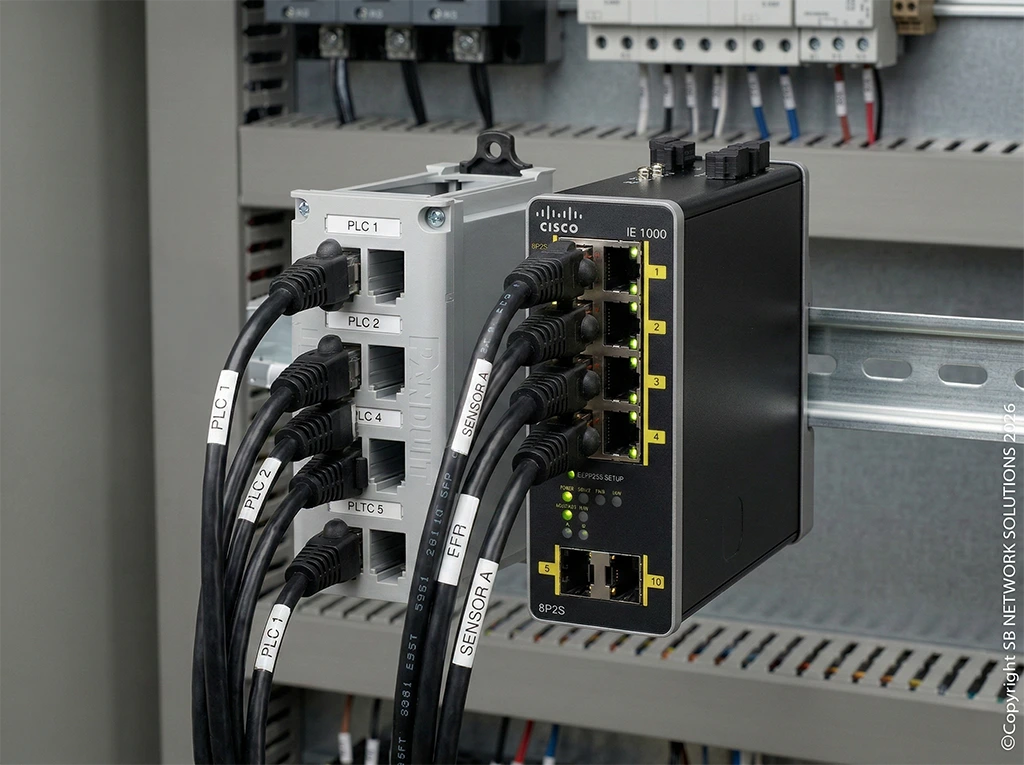 DIN Rail Type Patch Panel and Industrial Network Switch